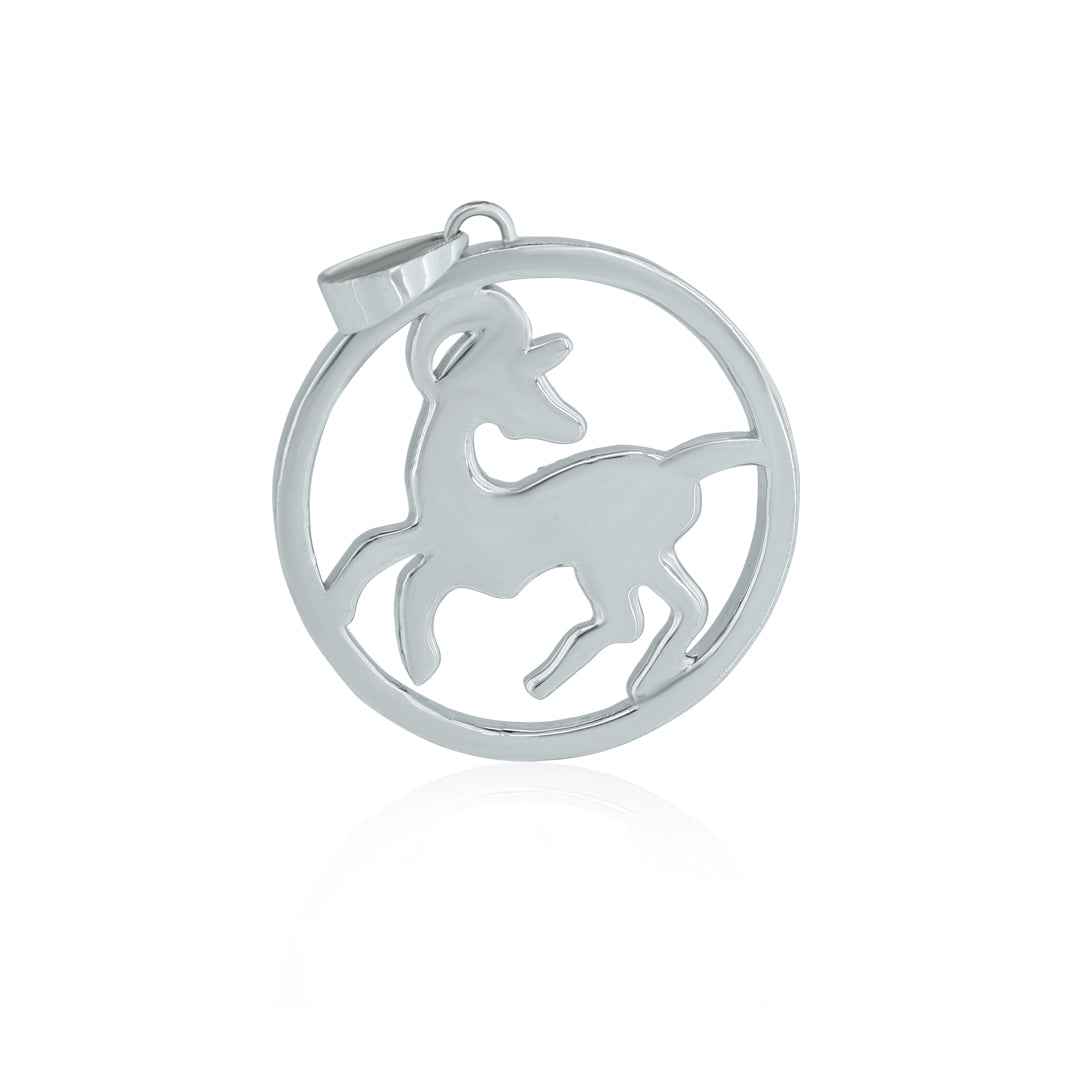 "ARIES" Zodiac Pendant with vvs Moissanite Diamond Diamlux