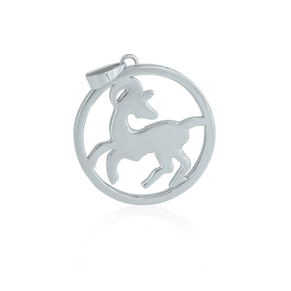 "ARIES" Zodiac Pendant with vvs Moissanite Diamond Diamlux