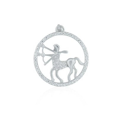 "SAGITTARIOUS" Zodiac Pendant with vvs moissanite diamond Diamlux