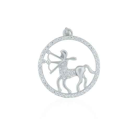 "SAGITTARIOUS" Zodiac Pendant with vvs moissanite diamond Diamlux