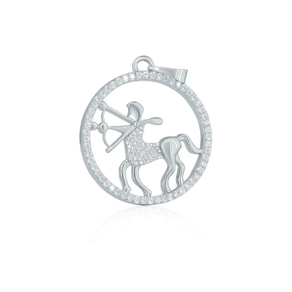"SAGITTARIOUS" Zodiac Pendant with vvs moissanite diamond Diamlux