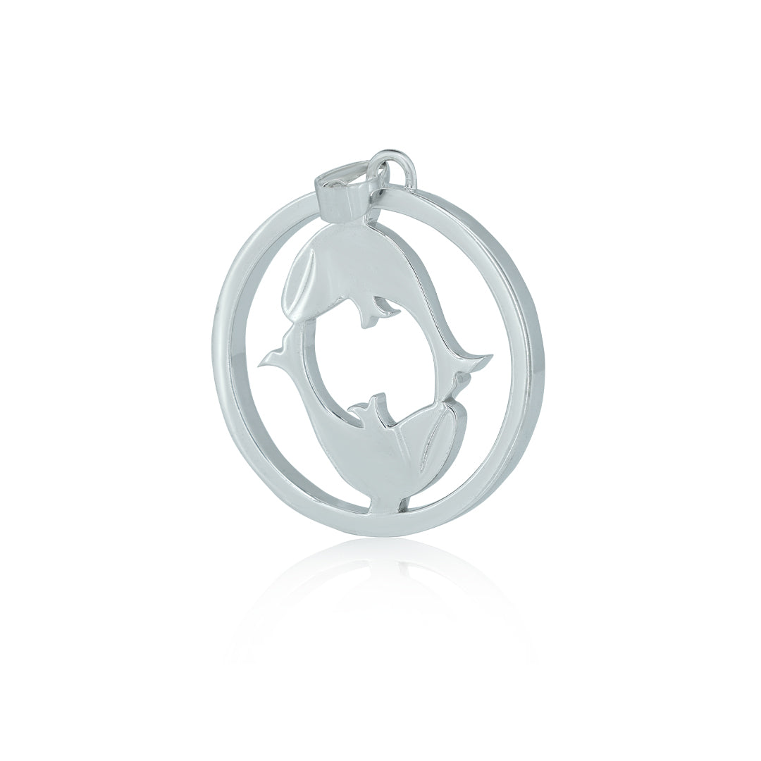 "PISCES" Zodiac Pendant with vvs moissanite diamond Diamlux Fine Jewelry
