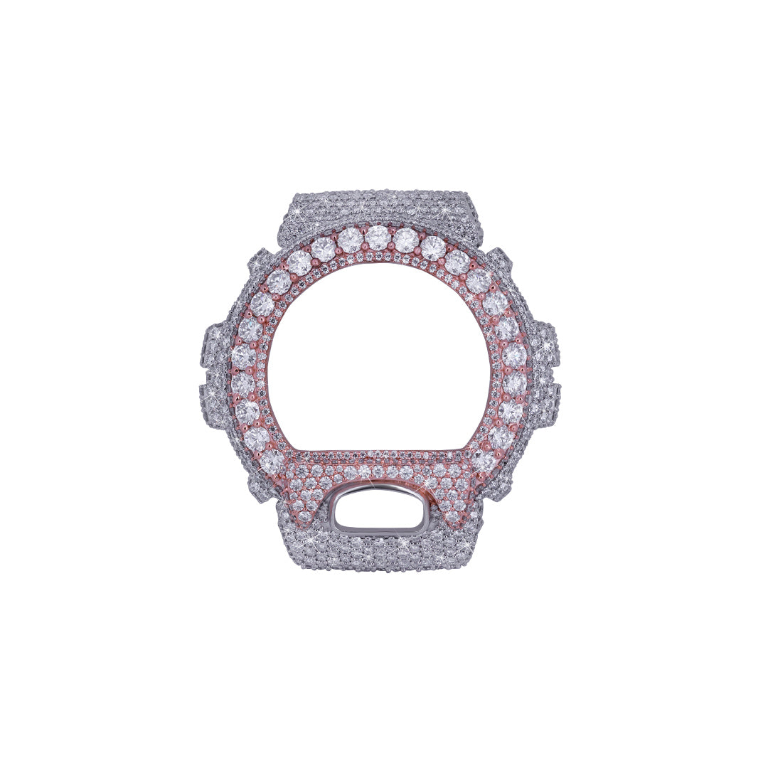 Two Tone Fully Iced-out G-Shock Bezel with VVS Moissanite Diamond Diamlux