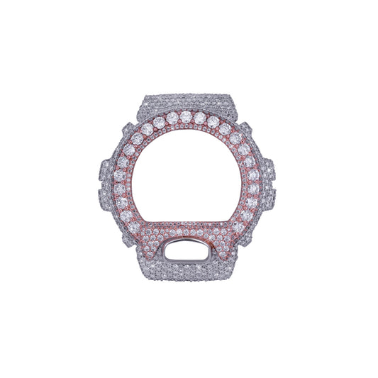 Two Tone Fully Iced-out G-Shock Bezel with VVS Moissanite Diamond Diamlux