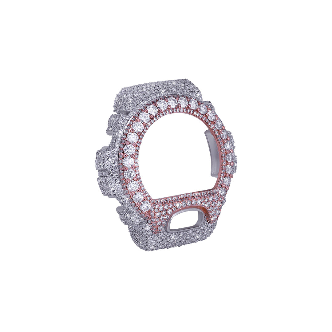 Two Tone Fully Iced-out G-Shock Bezel with VVS Moissanite Diamond Diamlux