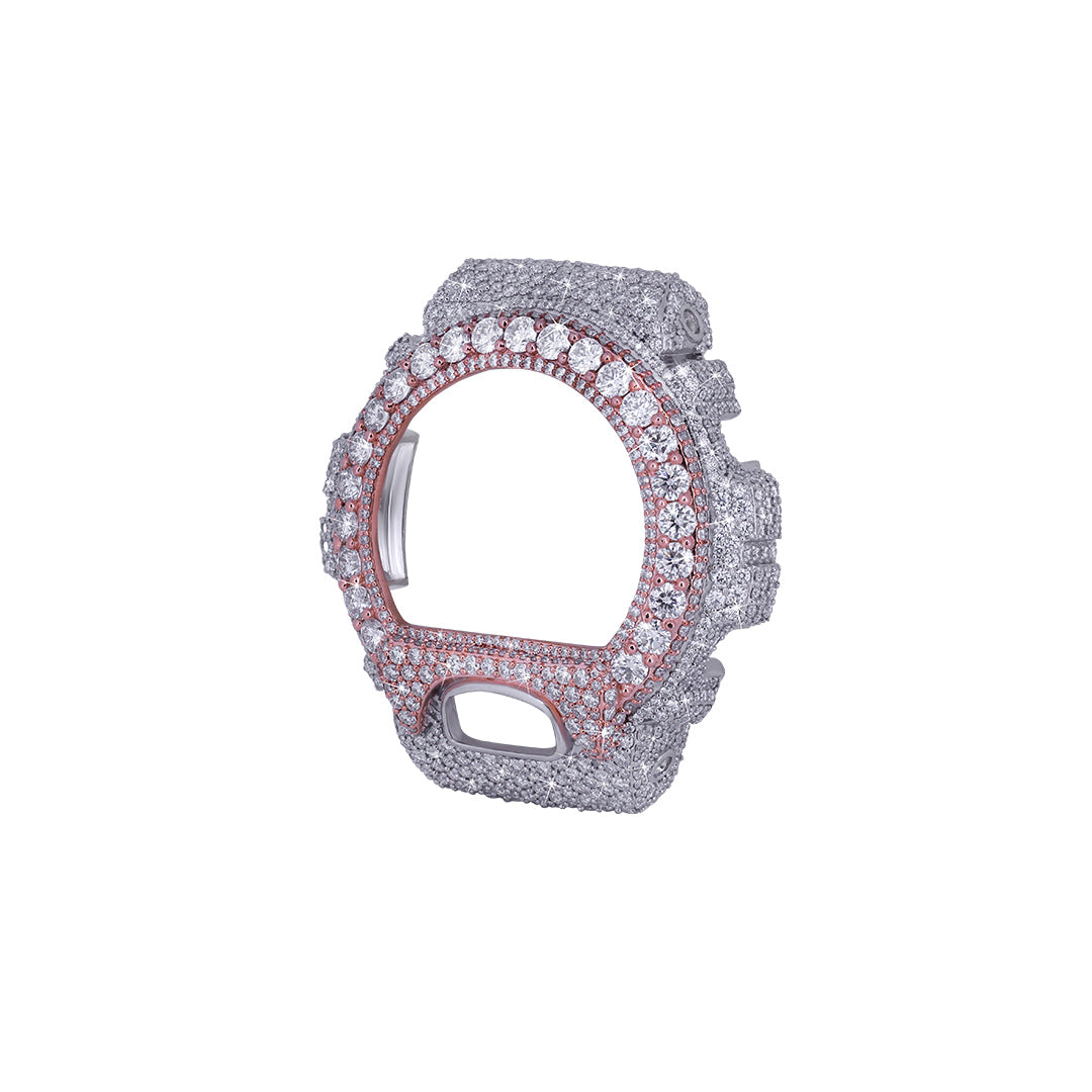 Two Tone Fully Iced-out G-Shock Bezel with VVS Moissanite Diamond Diamlux