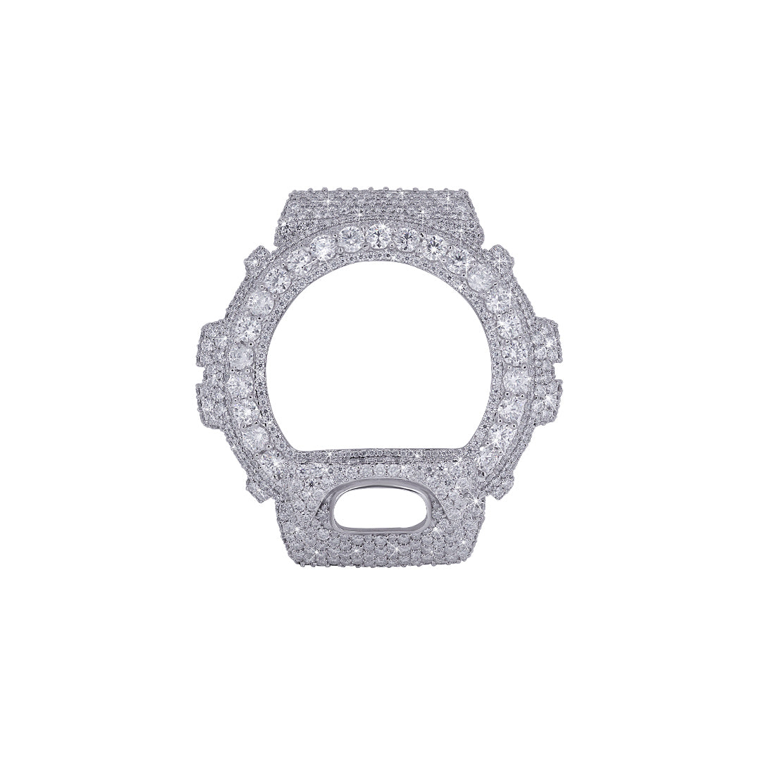 Fully Iced-Out G- Shock watch Bubble Bezel with VVs Moissanite Diamond Diamlux