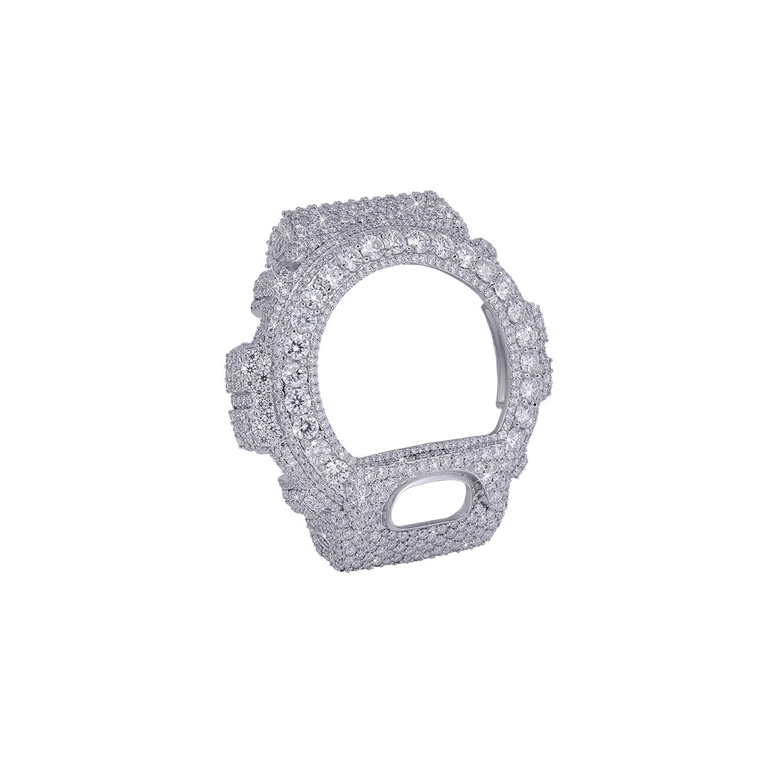 Fully Iced-Out G- Shock watch Bubble Bezel with VVs Moissanite Diamond Diamlux