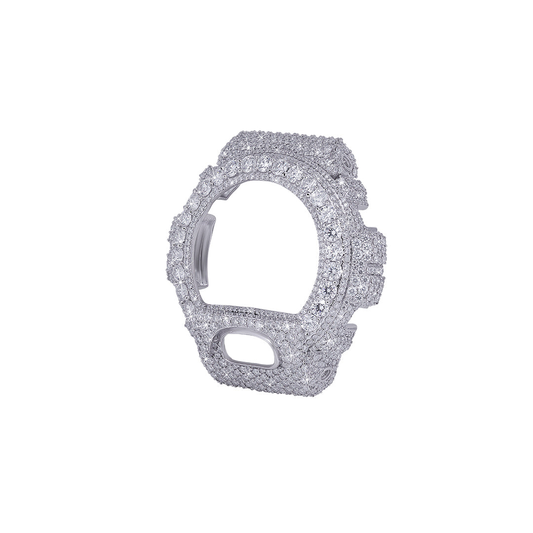 Fully Iced-Out G- Shock watch Bubble Bezel with VVs Moissanite Diamond Diamlux
