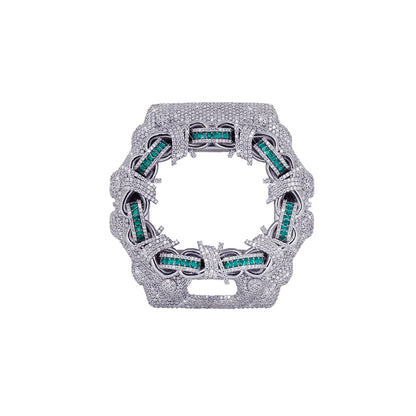 Fully Iced-Out G-Shock Watch Bezel VVS Moissanite Diamond Diamlux