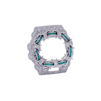 Fully Iced-Out G-Shock Watch Bezel VVS Moissanite Diamond Diamlux