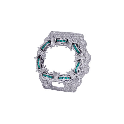 Fully Iced-Out G-Shock Watch Bezel VVS Moissanite Diamond Diamlux