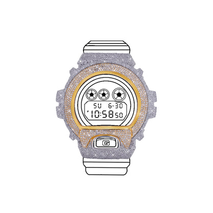 G-Shock Watch Bezel - VVS Moissanite Diamond Diamlux