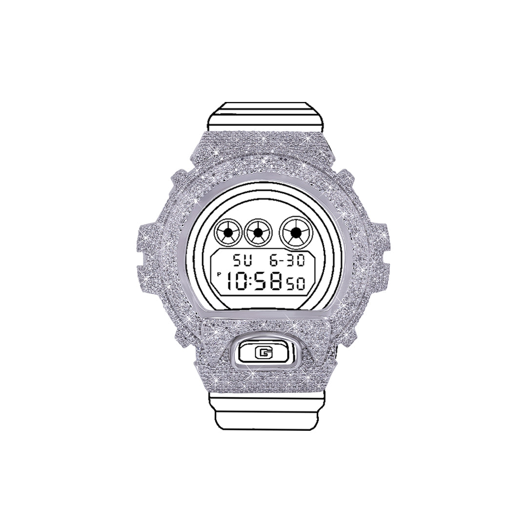 G-Shock Watch Bezel-VVS Moissanite Diamond Diamlux
